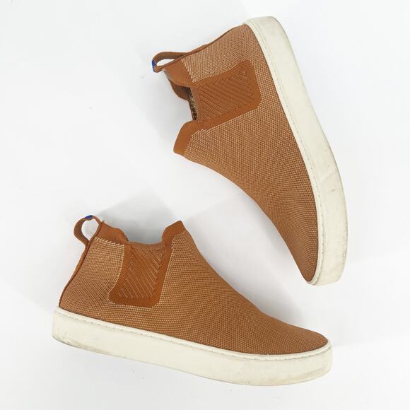 Rothy's Chelsea Ankle Boot Sneakers Fawn Knit Casual Size 8 - Picture 9 of 9